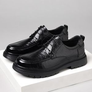 GALUIN Men's Loafers Classic Business Formal Shoes - Black