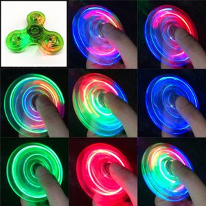 6colors Creative LED Light Luminous Fidget Spinner Changes Hand