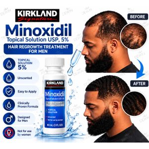 Kirkland Signature Minoxidil 5% Beard Growth Solution for Men – (60mL