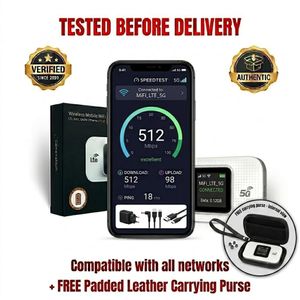 Universal 5G LTE Portable Mobile Mifi (MF800-E) + Free Carrying Bag- 2100mAh - White