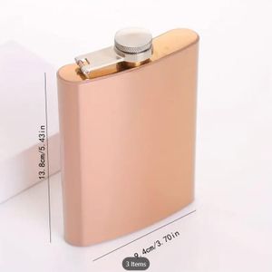 Dominio Delrey Wine 8oz Portable Outdoor Camping Stainless Steel Flask, Gold-Plated