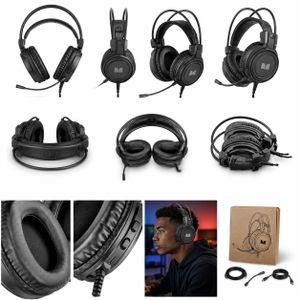 Wired Gaming Headset with Noise-Cancelling Microphone- Black
