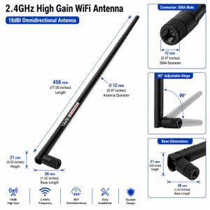 18db 2.4ghz High Gain Wifi Antenna - 2pcs