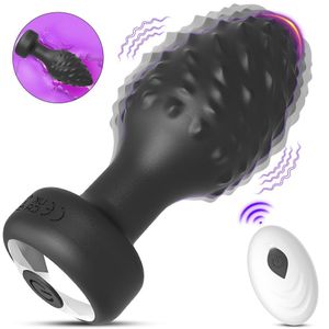 Blacka Anal Plug Vibrating 360° Rotating Sex Toys Twist-Vibration Anal Prostate Massager Masturbator Anal Plug With Controller
