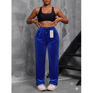 Women's Vibrant Royal Blue Corduroy Lounge Pants