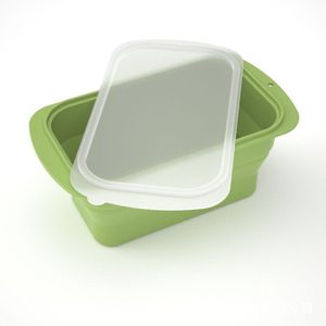 3600ml Foldable Large Size Ice cube mold for Stew and Soup with lid-  Green