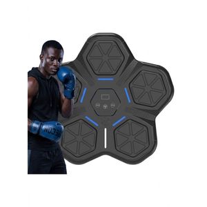 5-Hitting Points Bluetooth Pairing Boxing Training Machine with Touch Panel, 9 Speeds, 9 Training Modes, LED Display, LED Lights & PU Foam Plate, Smart Music Boxing Training, Punching Pad for Martial Arts, Home & Gym (D40 x T6)cm / (D15.7 x T2.4)i