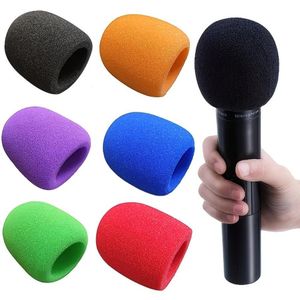 5-Pack Multicolor Handheld Microphone Foam Windscreen Covers – Thick Sponge Mic Pop Filter & Protective Caps