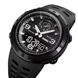 Skmei 1655 Sports Dual Display Waterproof Digital Watch for Men Clock Reloj Hombre - Black