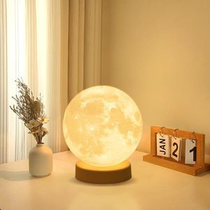RGB Moon Night Light Bedside Mini Table Lamp