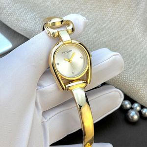 Elegant Women's Quartz Bangle Wrist Watch – Luxury Bracelet Watch - Gold 