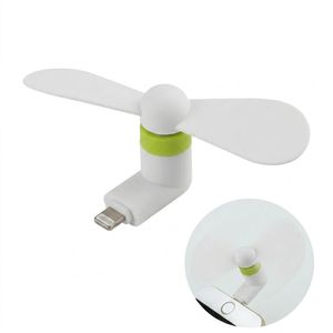 Portable OTG Mini Fan - Plugs Into IPhone Charging Port - White
