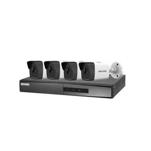 Hikvision NK42E0H/H PoE 4-channel PoE NVR and four 2MP bullet cameras H.265+ compression Surveillance Kit
