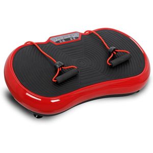 Full Body Intelligent Vibration Platform Machine with Resistance Bands & Bluetooth – Red & Black