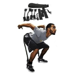 Vertical Jump Trainer Bounce Training Device Leg Strength Training Bands For Agility - Black