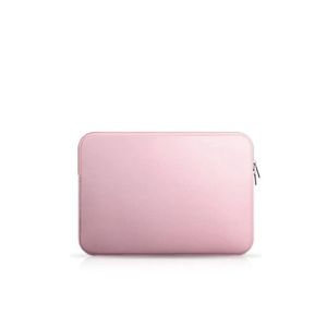 Premium 14” Cotton Laptop Sleeve  Perfect Protection for Mid-Size Laptops- Pink 