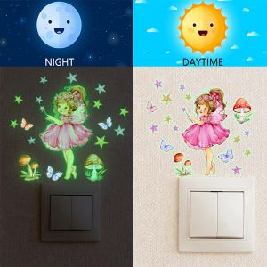 Glow-in-the-Dark Fairy Butterfly for Switch Sticker - Wall Sticker for Bedroom & Home Decor