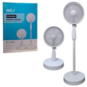 HJ-5050 3 Segment Height Adjustable LED USB Rechargeable Standing FanLights -