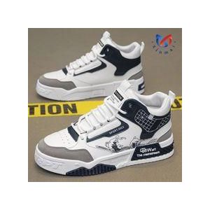 Men's Hot Fashio Sneakers Board Shoes Basketball Shoes - White & Blue