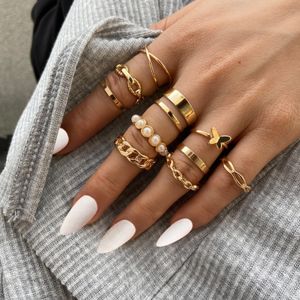 10-Piece Gold Stackable Ring Set Stacking
