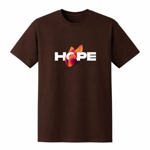 HOPE  Round Neck Tshirt-Brown.