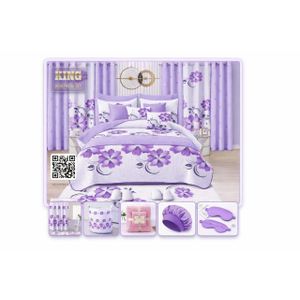 30-Piece Luxury King Bedding & Bathroom Mega-Set – Complete Home Transformation Bundle with Curtains, Towels, and Accessories – Elegant Floral & Butterfly Design