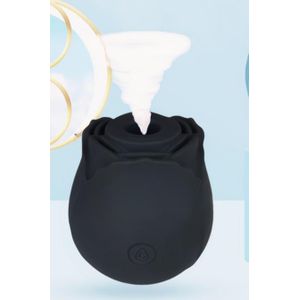 black,Rose Vibrator Vagina Clit Sucker Female Couple Sex Toy 