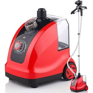 Clothes Clothes Steamer, Powerful 1950W Vertical Garment Steamer Upright For Commercial Home With 1.6L Water Tank, 38S Fast Wrinkle Removal For All Fabrics, Red (Yellow) 