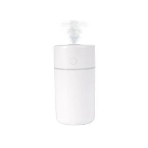 250ml Mini Air Humidifier, Portable USB Cool Mist Humidifier with 7 Color Light, Timer Shut-Off, 40ml/h Spray, Spare Cotton Stick, D2.76 inch x H5.12 inch for Car Bedroom Office (D7 x H13)cm / (D2.76 x H5.12)inch - White