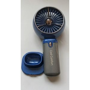 Portable Desktop & Handheld turbo Cooling Fan - blue color