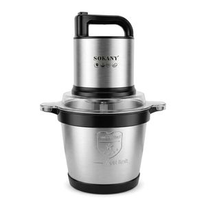 Sokany General Food Blender,Meat Grinder, 4L Electric Food Processor,800W, Stainless Steel,Stainless Steel Electric Meat Grinder Home