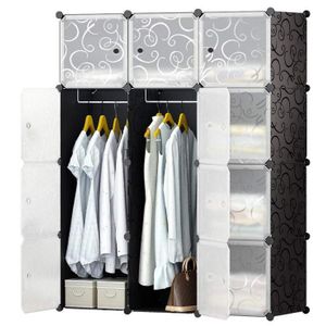 12 Cubes Plastic Wardrobe Storage Organiser  Portable Wardrobe Cabinet