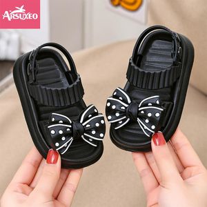 Arsuxeo 1-8 Years Children Girls Summer Sandals Soft Soled Kids Beach Shoes