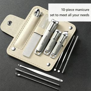 10-Piece Manicure Set – Anti-Splash Cuticle Scissors, Ear Pick & Nail Clippers Kit