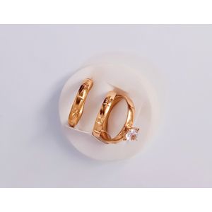3 Piece beautiful Wedding Rings Set - Gold