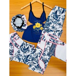 4in1 Fashion Ladies Night Wear Top, Trousers And Shorts