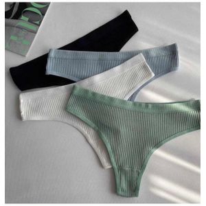 6 Pieces Of Cotton Panties Set - Multicolor