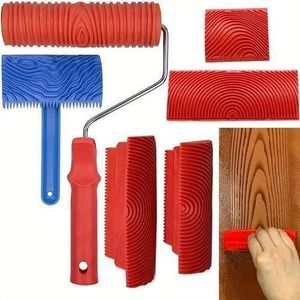 7 Inch Synthetic Wood Grain Paint Roller Tool Set with Handle