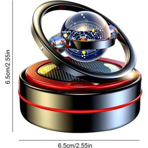 Solar-Powered Planet Car Perfume Diffuser  Aluminum Alloy Rotating Ornament
