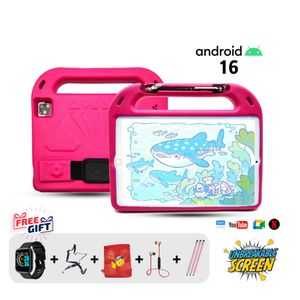 10.1 inch Android Kids Dual Sim Tablet - 256GB ROM + 8GB RAM - Pink