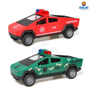 Digabi Kids Pick Up Truck Toy Set, 2Pcs Push and Go Cars , Toddler Play Vehicles, Birthday Gifts for 3 4 5 6 7 Years Old Grandkids Green and Red