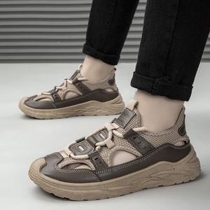 Dapperman Men's Chunky Sneakers Breathable Mesh Casual Shoes with Comfortable Streetwear Style