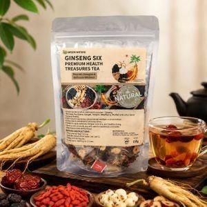 Mega Ginseng Six Treasure Kidney Nourishing Tea, 20 bags.