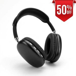 Wireless Bluetooth Headphones – Over-Ear, Deep Bass, 4H Playtime – Black