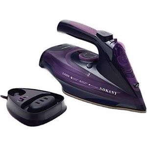Sokany 2In1 Electric Cordless And Corded Steam Iron 2400W Purple 