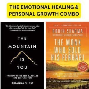 Vermilion Emotional Healing & Personal Growth Bundle: The Mountain Is You + The Monk Who Sold His Ferrari (Set of 2 Books)