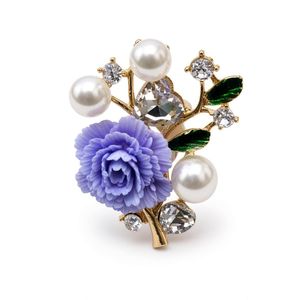  Luxury Violet Brooch Pin – Elegant Crystal