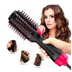 Sonar Professional Long Last 1000W Hair Dryer Hot Air Brush Styler And Volumizer Hair Straightener Curler Comb Roller Electric Ion Blow Dryer Brush - Black