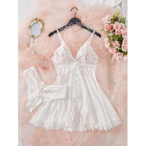 Sexy Lingerie Nightwear Set-White