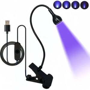 Portable UV nail p olish lamp, UV nail p olish lamp with clip and switch